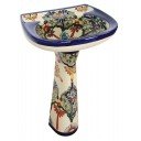 Mexican Talavera Pedestal Sink Apaseo